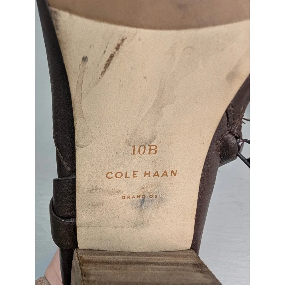 Cole Haan Women's Brown Leather Grand OS Ankle Booties D42739 Size 10B Casual‎